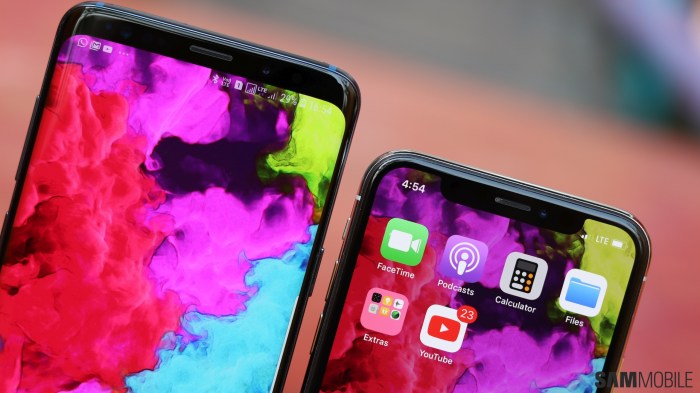 Samsung Galaxy S9+ vs Apple iPhone X: Side-by-side pictures - SamMobile Compare iPhone and Samsung Flagships Side by Side